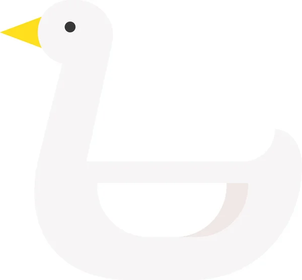 Tier Vogel Ente Ikone Flachen Stil — Stockvektor