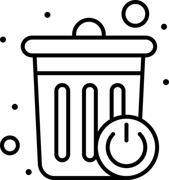 Basket Bin Dustbin Icon Familyhome Category — Stock Vector