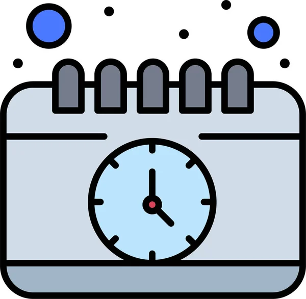 Calendario Reloj Icono Escritorio Educaciónescolar Categoría Aprendizaje — Vector de stock