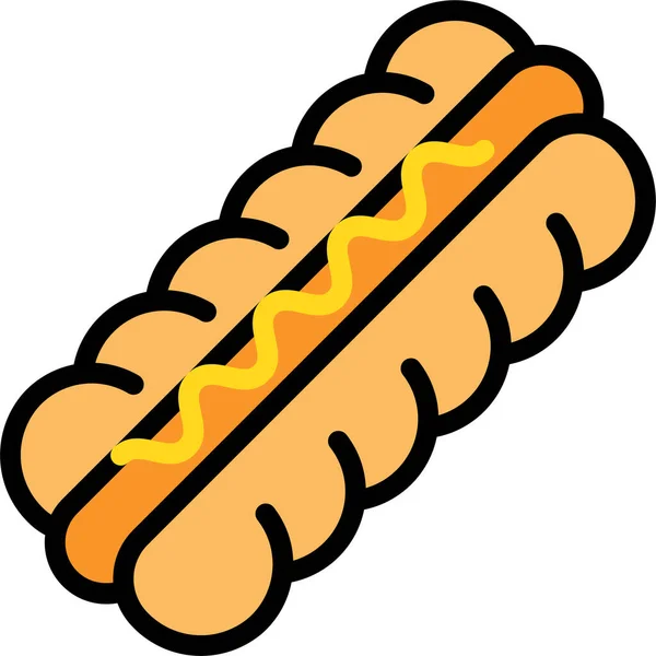 面包食品汉堡包图标 — 图库矢量图片