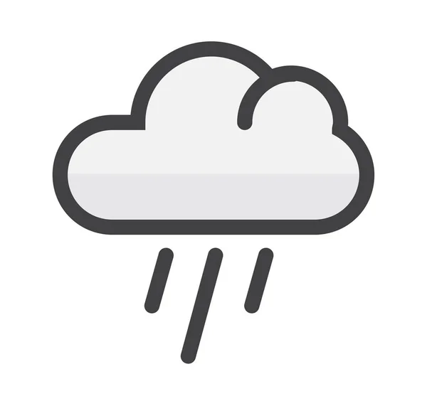 Nube Cae Icono Lluvia Estilo Filledoutline — Vector de stock