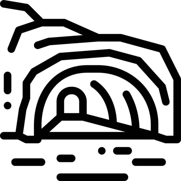 Іконка Кемпінгу Печерного Міста — стоковий вектор