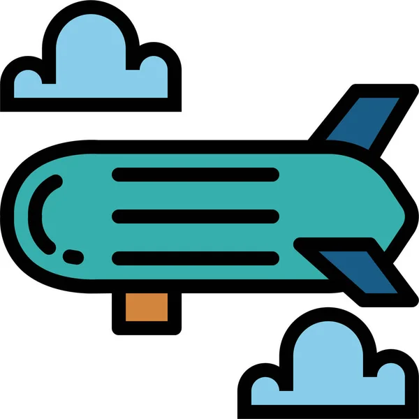 Icône Transport Aérien Dans Style Filledoutline — Image vectorielle