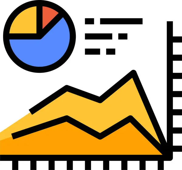 Ícone Crise Gráfico Negócios Categoria Gestão Negócios —  Vetores de Stock