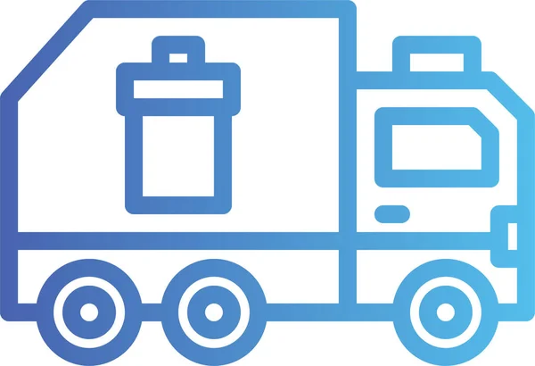 Ikona Transportu Śmieci Zarysie — Wektor stockowy
