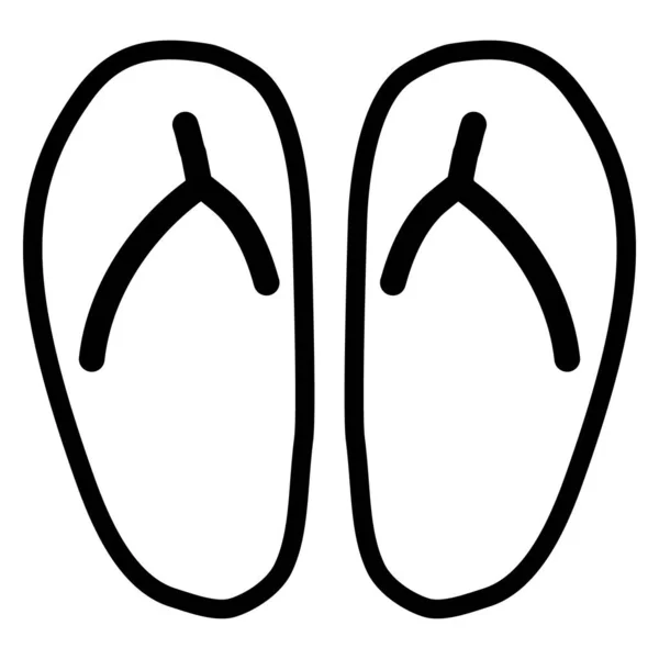 Flip Flop Sandales Icône — Image vectorielle