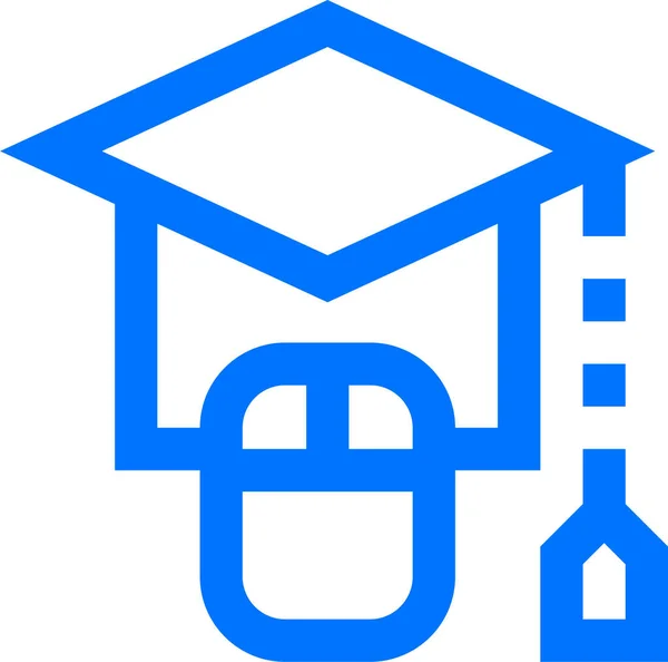 Ícone Internet Graduação Educação Estilo Esboço —  Vetores de Stock