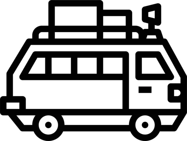 Икона Автомобильного Транспорта Категории Tourismhotelshospitality — стоковый вектор