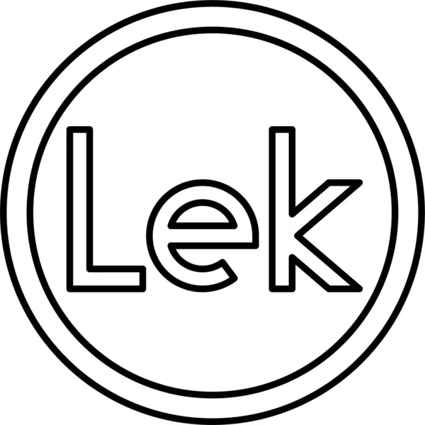 Ícone Lek Lek Albania — Vetor de Stock