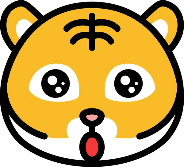 Animal Emoji Surprise Icon Avatar Category — Stock Vector