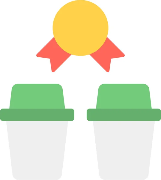 Away Coffee Cup Icon Flat Style — Stock Vector