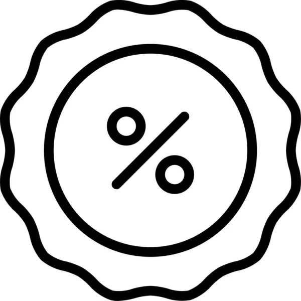 Porcentaje Pago Icono Venta — Vector de stock