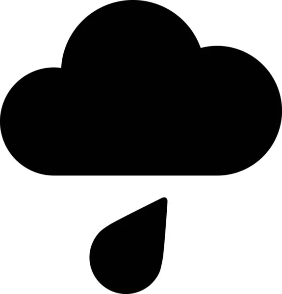 Икона Метеорологии Климатических Облаков Твердом Стиле — стоковый вектор