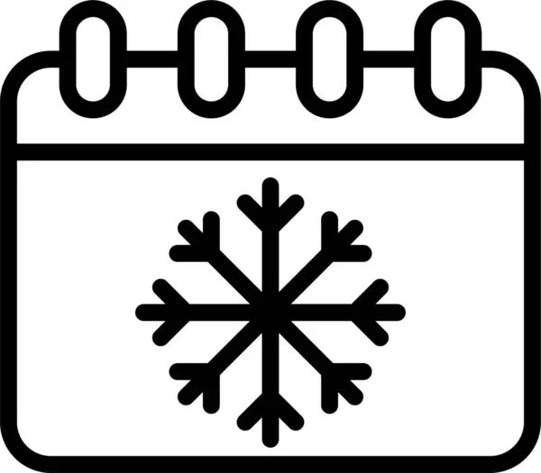 Winter Schedule Date Icon — Stock Vector