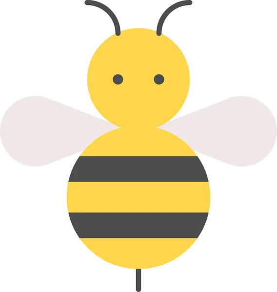 Ícone Inseto Abelha Bumblebee Estilo Plano — Vetor de Stock