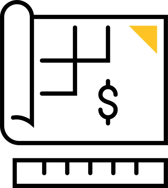 Construtor Construção Estimativa Ícone — Vetor de Stock