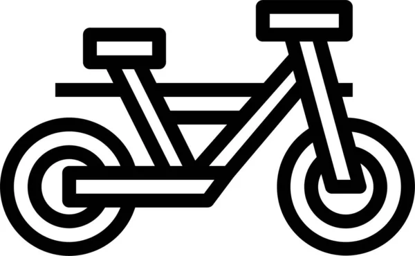 Cyklistická Sportovní Ikona Stylu Osnovy — Stockový vektor