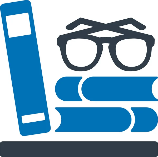 Biblioteca Aprendizaje Conocimiento Icono — Vector de stock