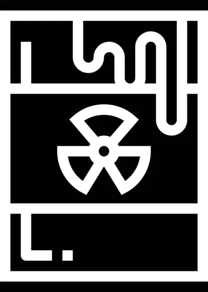 Icono Radioactividad Veneno Nuclear Estilo Sólido — Vector de stock