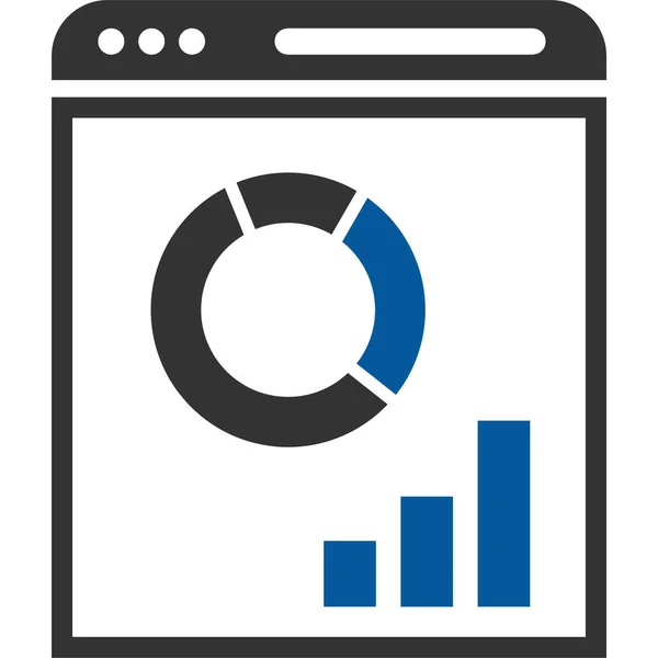 Dashboard Analysis Analytics Icon Solid Style — ストックベクタ