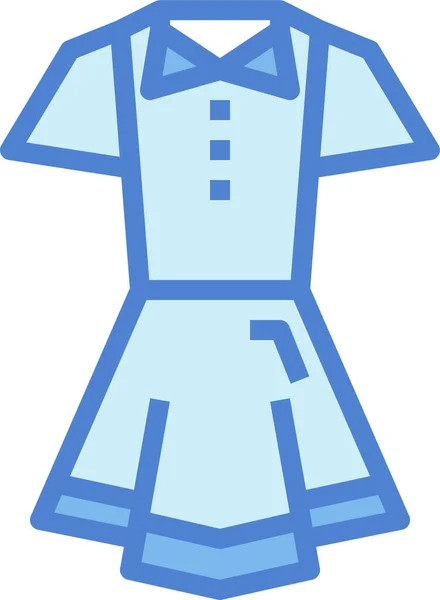 Jurk Pak Tennis Icoon Gevulde Outline Stijl — Stockvector