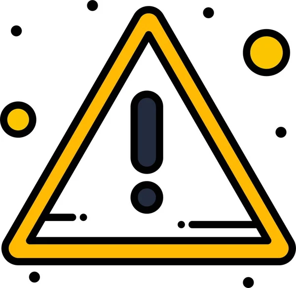 Alerta Alerta Icono Advertencia Estilo Contorno Lleno — Vector de stock