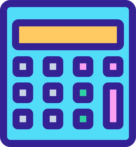 Boekhoudkundige Gebouw Calculator Pictogram — Stockvector