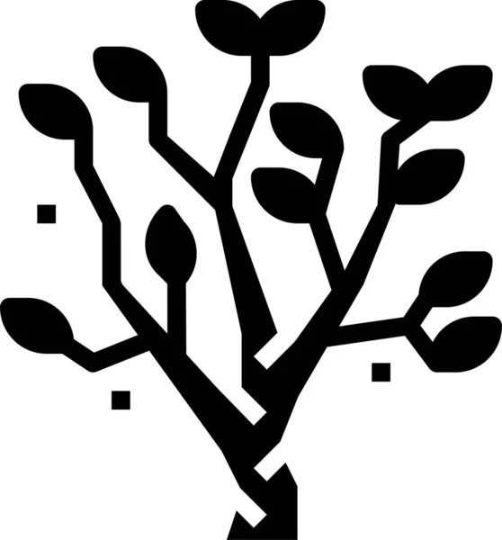 屋外アドベンチャーカテゴリの花の植物のアイコン — ストックベクタ