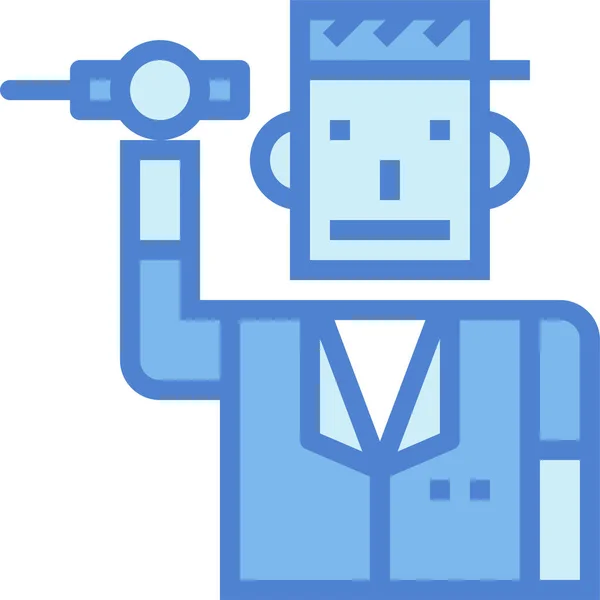 Engineer Maintenance Professional Icon Filled Outline Style — 스톡 벡터
