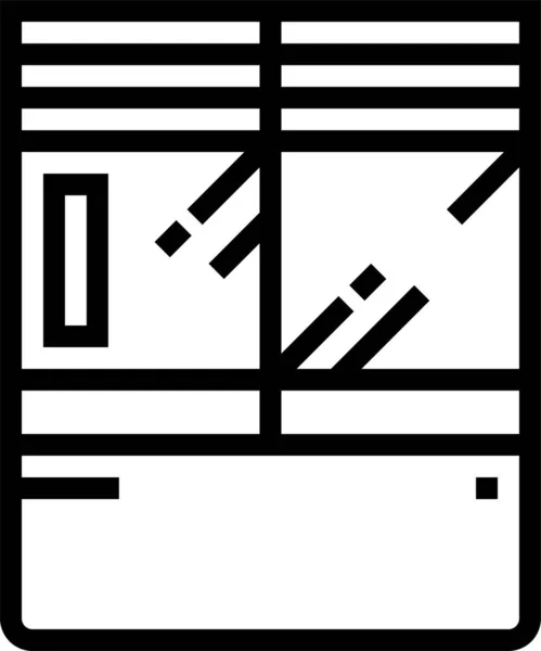 Значок Меблів Ванної Кімнати Стилі Контур — стоковий вектор