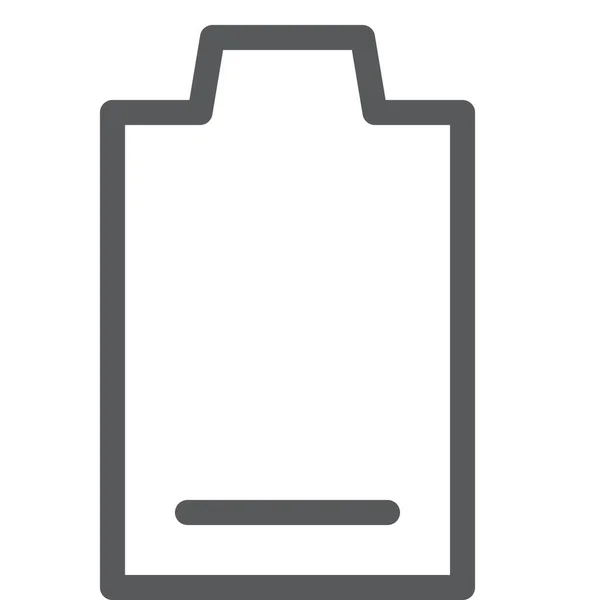 Batería Icono Móvil Bajo Estilo Esquema — Archivo Imágenes Vectoriales