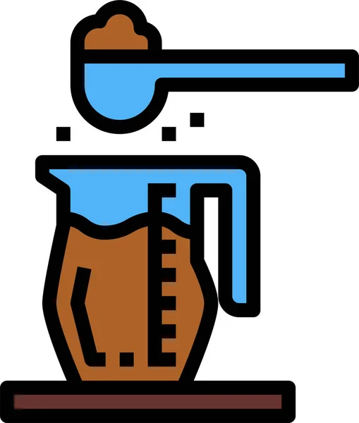Иконка Измерения Кофе Категории Пищевые Напитки — стоковый вектор