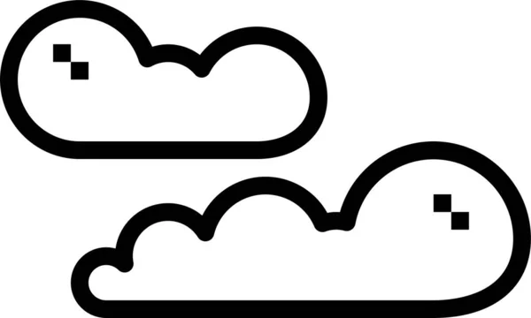 Icona Cloud Sky Storage Stile Contorno — Vettoriale Stock
