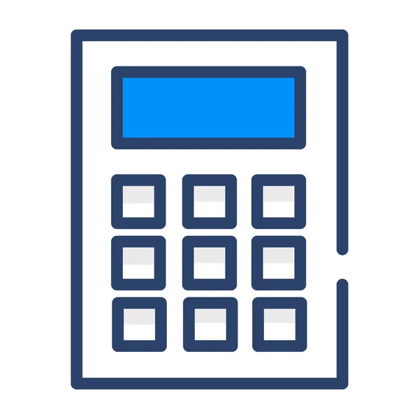 Calcular Icono Calculadora Cálculo Estilo Contorno Rellenado — Vector de stock