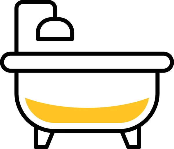Tub Bathroom Hotel Icon — Stock Vector