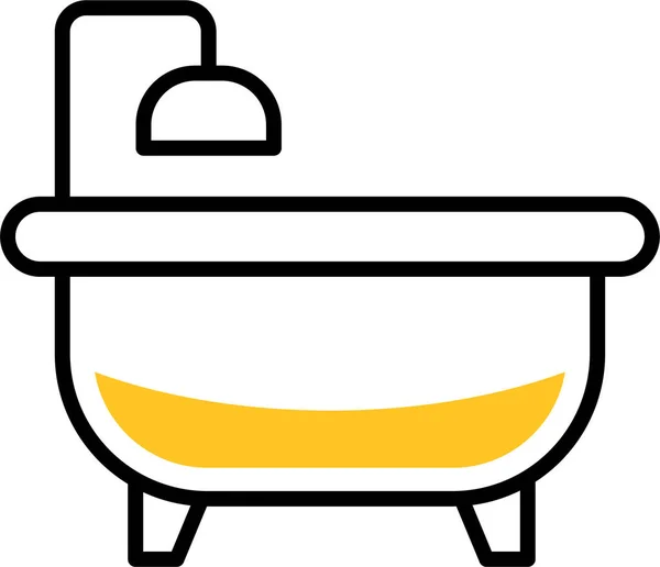 Bad Badkamer Hotel Pictogram — Stockvector