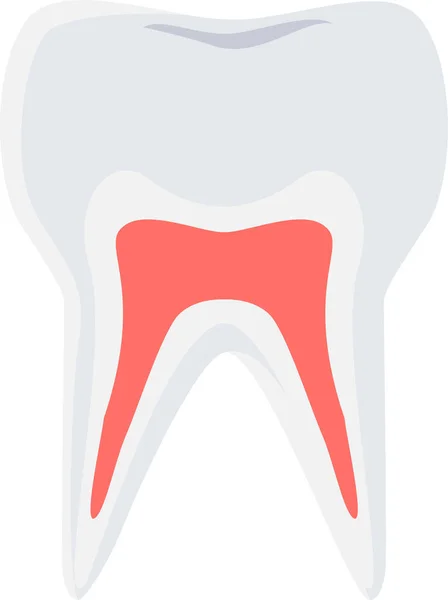 Cavidade Dentista Ícone Odontologia Estilo Plano — Vetor de Stock