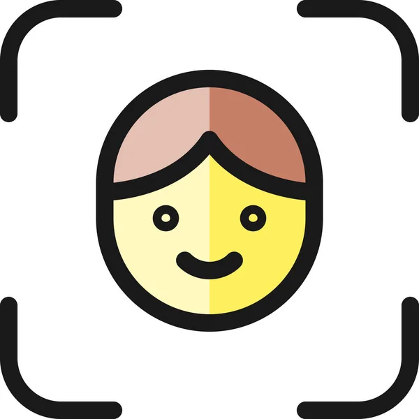 Face Filled Outline Icon Filled Outline Style — Stockvektor