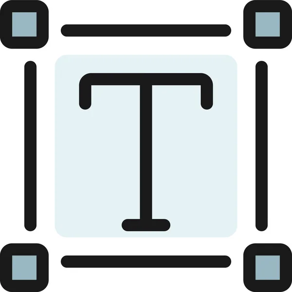 Ikona Vyplněného Obrysu Textovém Formátu — Stockový vektor