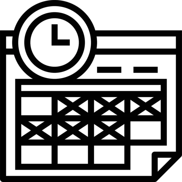 Icono Del Evento Del Día Calendario Estilo Esquema — Archivo Imágenes Vectoriales