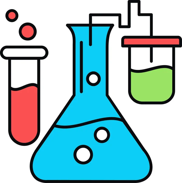 Lab Laboratory Science Icon Filled Outline Style — 스톡 벡터