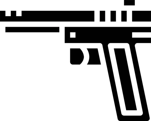 Pistola Pistola Guerra Icono Estilo Sólido — Vector de stock