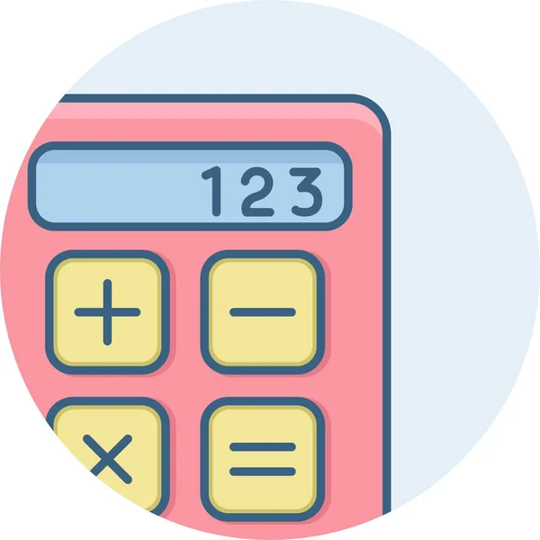 Calculatrice Maths Icône Dans Style Plat — Image vectorielle