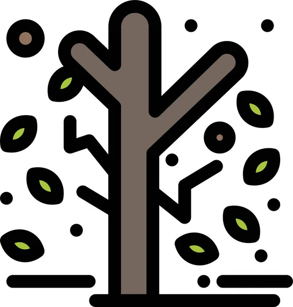 Podzimní Botanická Zahradní Ikona — Stockový vektor