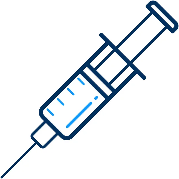 Inject Injection Syringe Icon Outline Style — ストックベクタ
