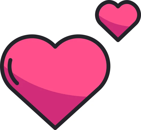 Καρδιά Όπως Εικονίδιο Αγάπης Στην Κατηγορία Έρωτα Ρομαντισμού — Διανυσματικό Αρχείο