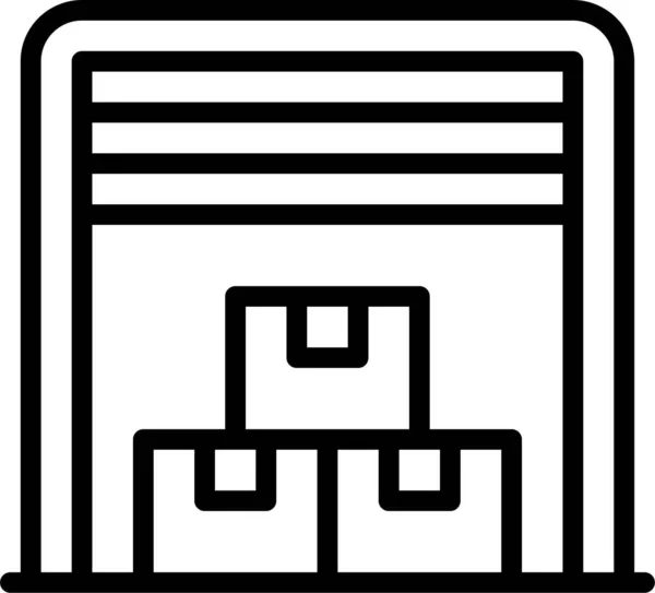 Caja Garaje Icono Logístico — Vector de stock