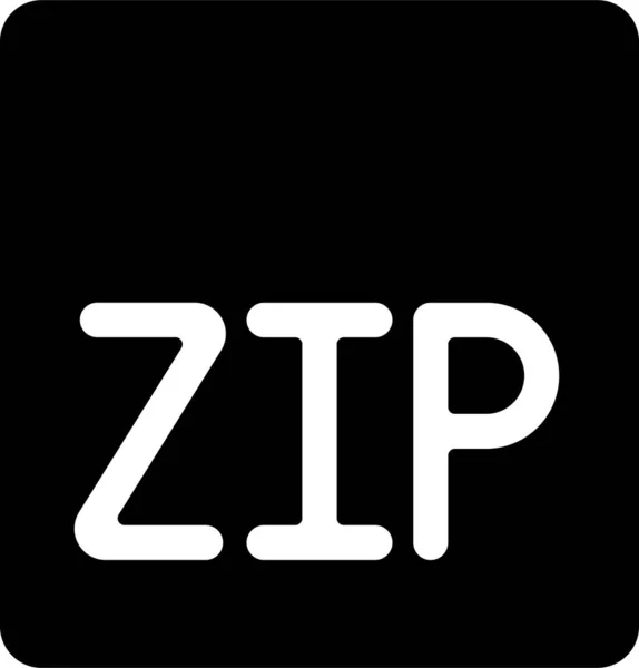 Fil Zip Arbete Ikon Solid Stil — Stock vektor