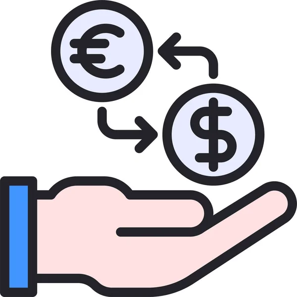 Hand Utbyte Dollar Ikon — Stock vektor
