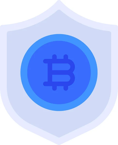 Bitcoin Pièce Icône Crypto Monnaie — Image vectorielle